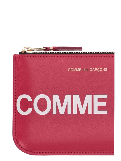 Red coin purse with logo on the front and zip Comme des Garcons | SA8100HL2